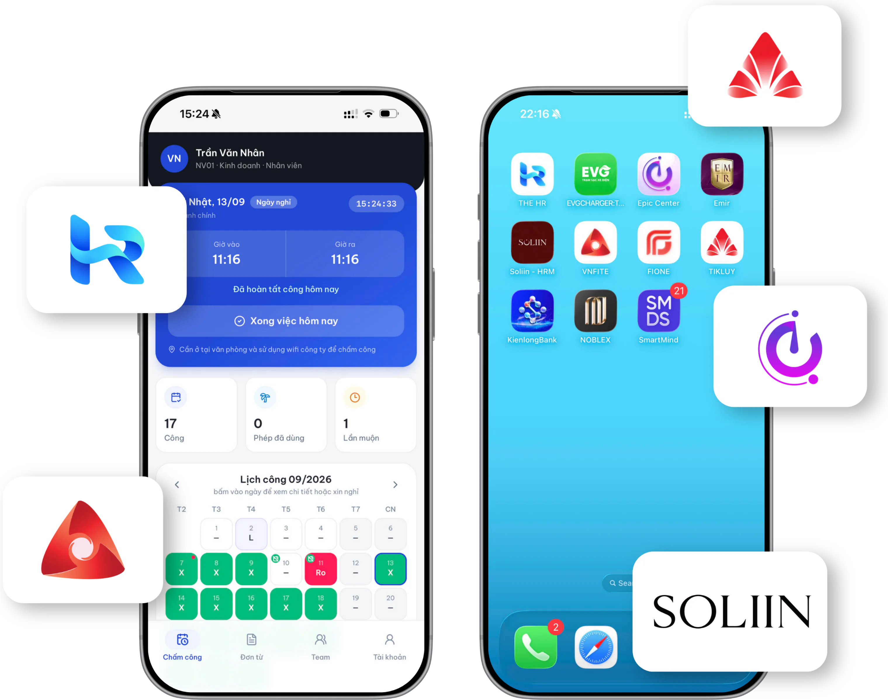 Ứng dụng HRM mang thương hiệu riêng của nhiều doanh nghiệp